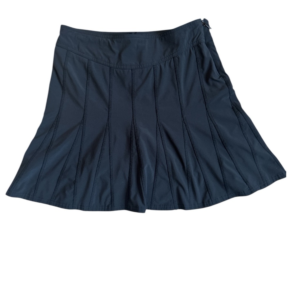Athleta Black Pleated Skirt Tennis or Pickleball w Shorts Attached Size 2 - Picture 3 of 10